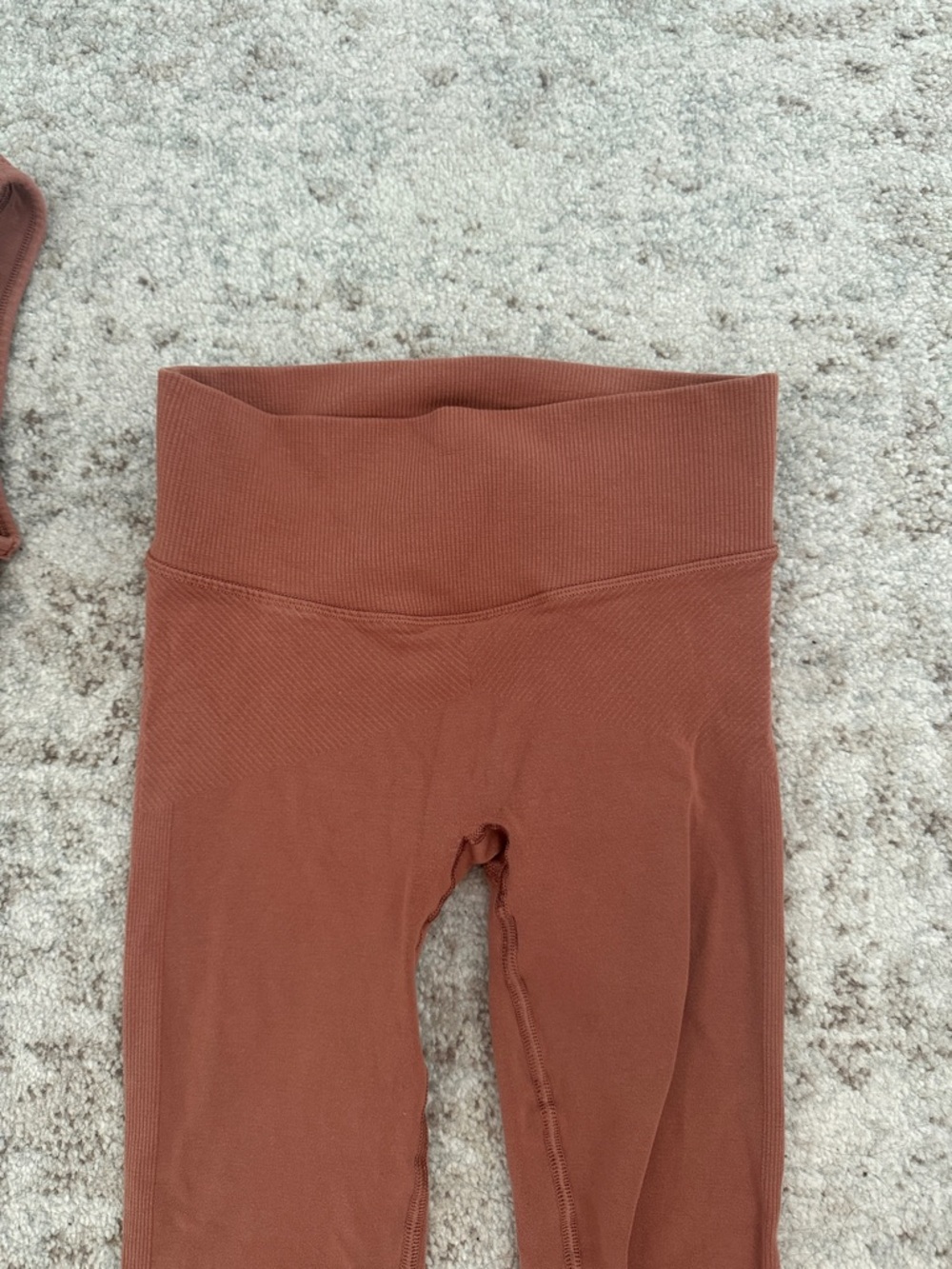 Gymshark Ribbed Two-Piece Active Set in Rust - Picture 2 of 8